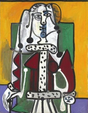  fauteuil - Femme dans un fauteuil 1940 Cubisme